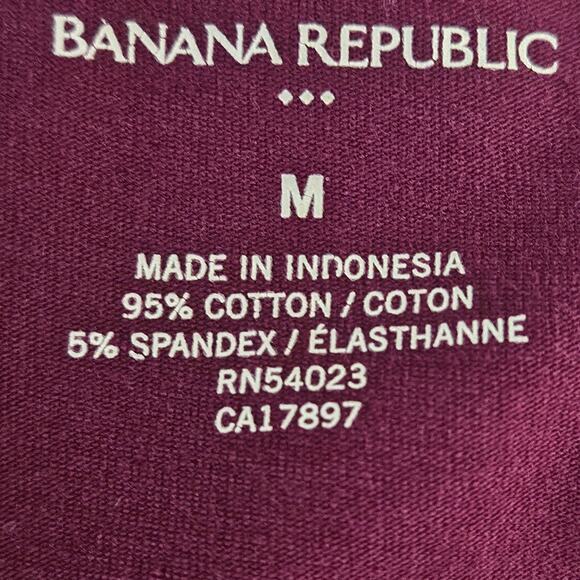Banana Republic Purple Cotton Blend Tee Size Medium - Picture 3 of 4